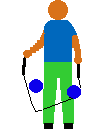 Diabolo auf Stock